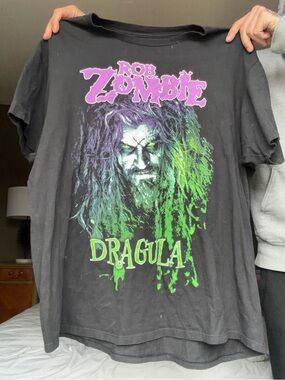 Rob Zombie “Dragula" Graphic Band T‑Shirt - Black with Purple & Green